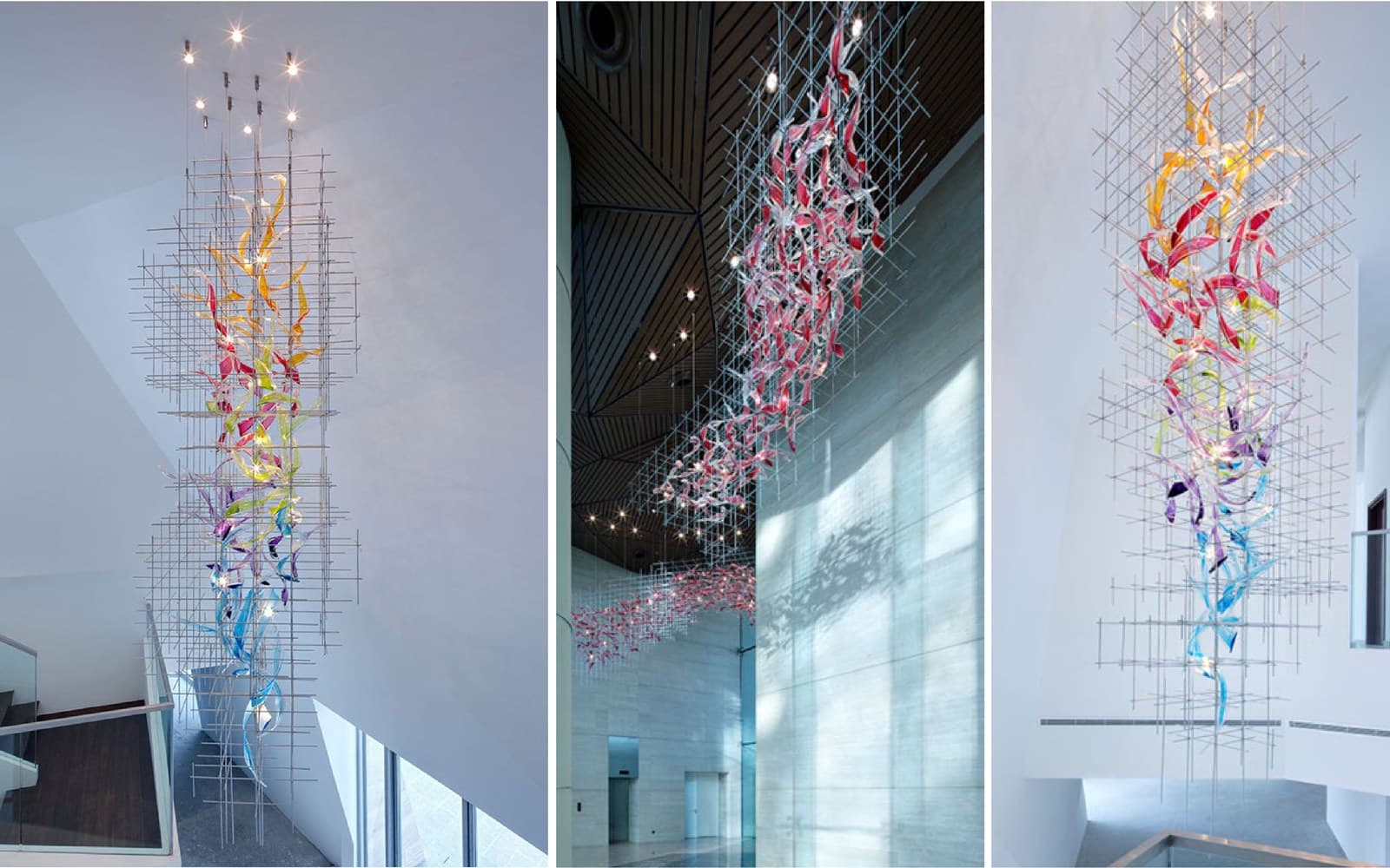 Cropped vertical feature lighting references for stair and double-height spaces.
