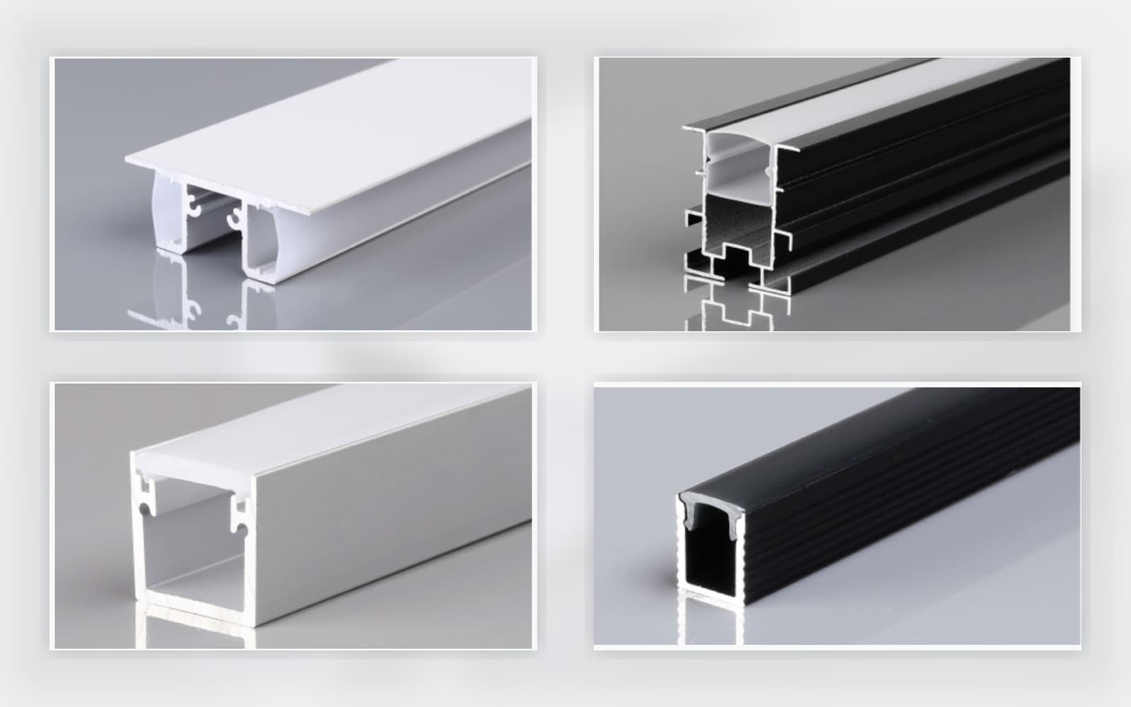 Cropped ground and black aluminum profile references for integrated linear lighting.