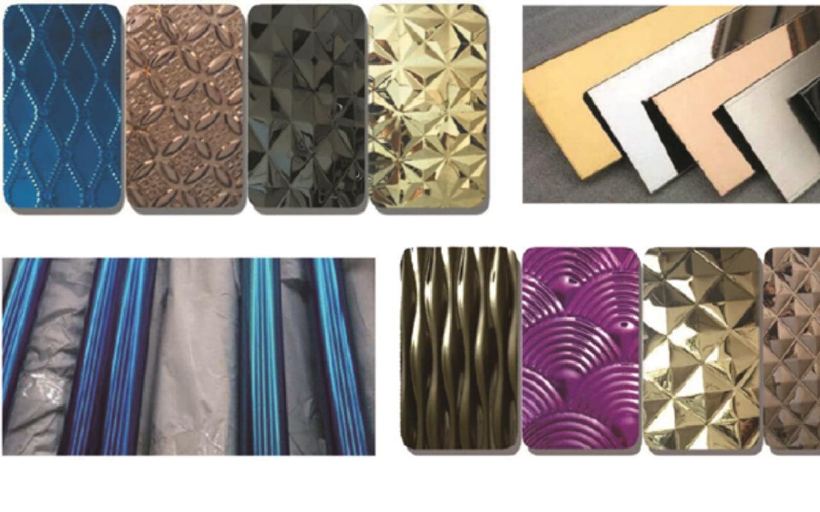 Architectural metal finish textures for walls, ceilings and trim review.