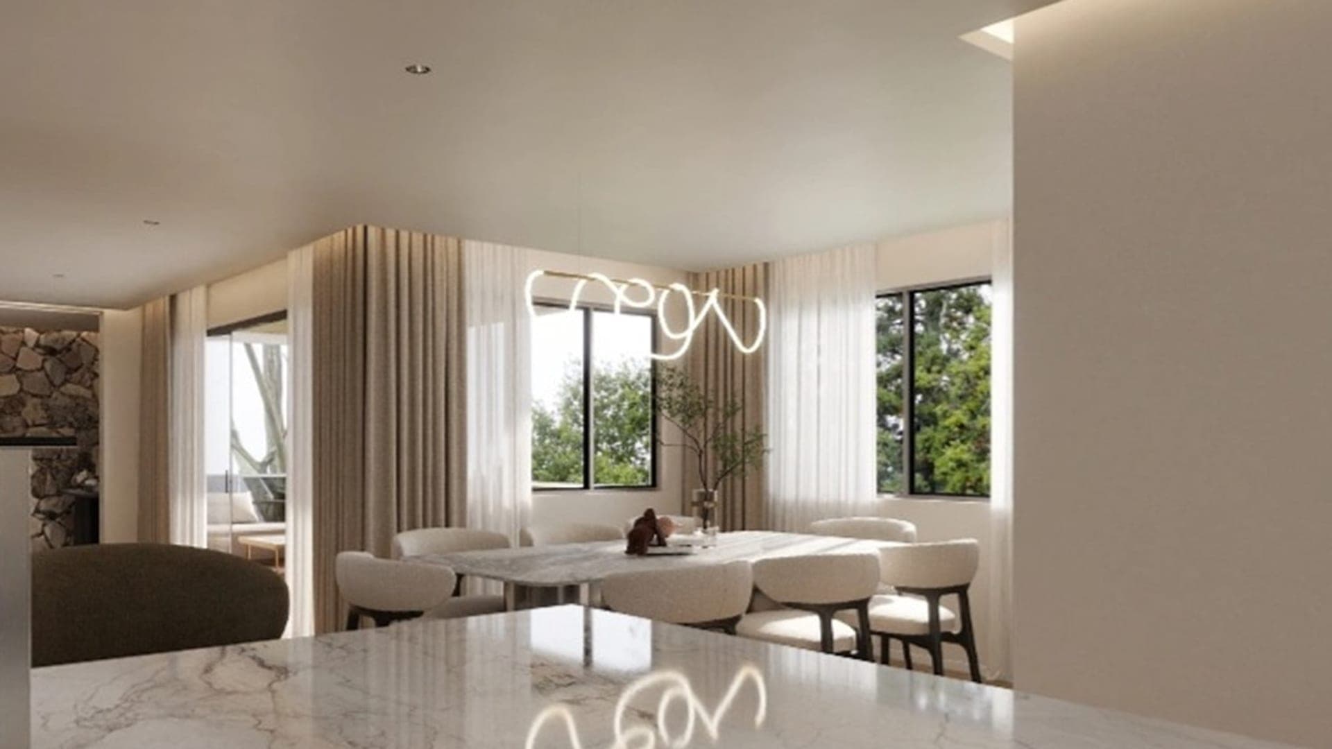Material selection and finish review context for project showroom visits