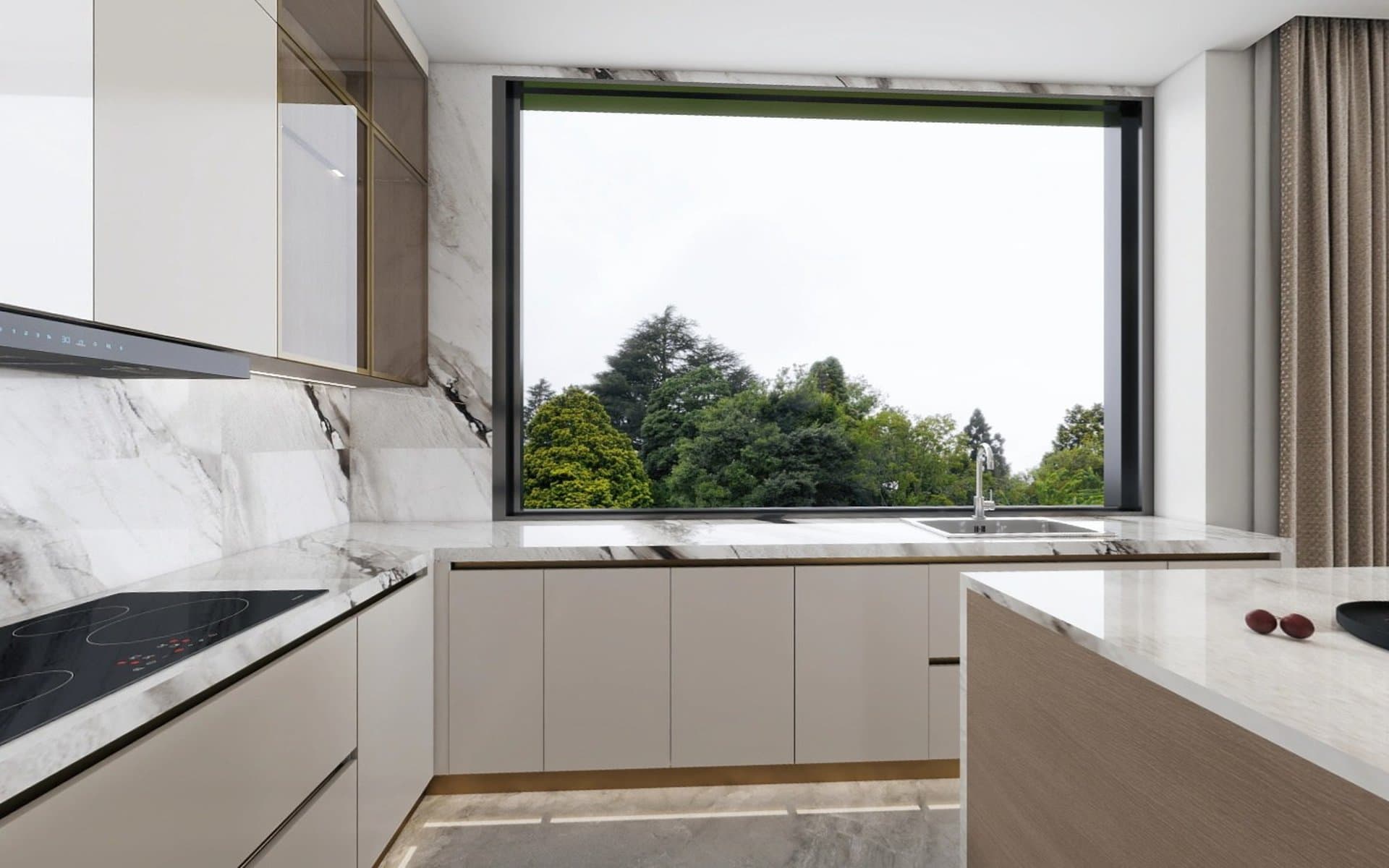 Private residence kitchen and living material reference cover