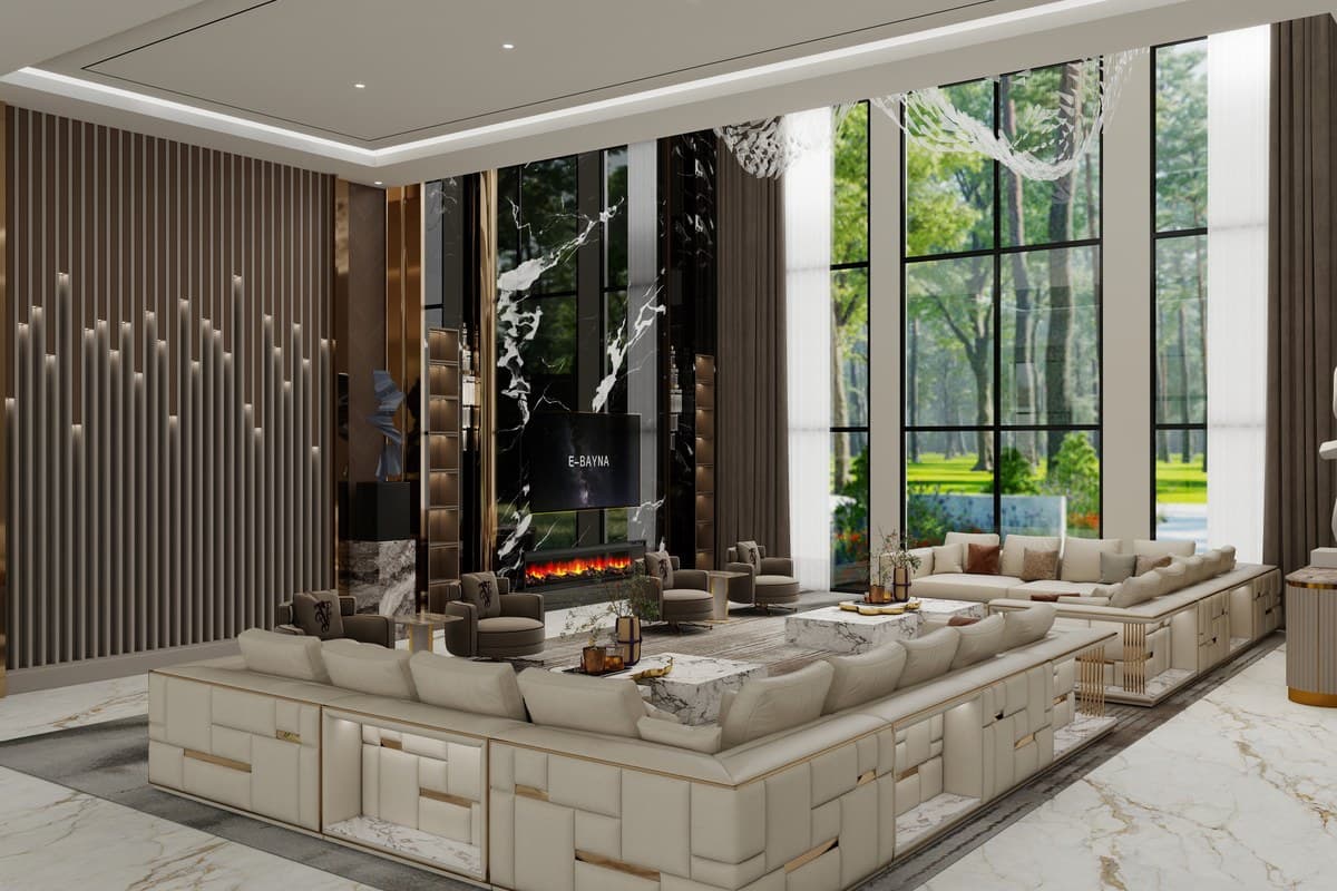 George design visualization showing coordinated interior furnishings