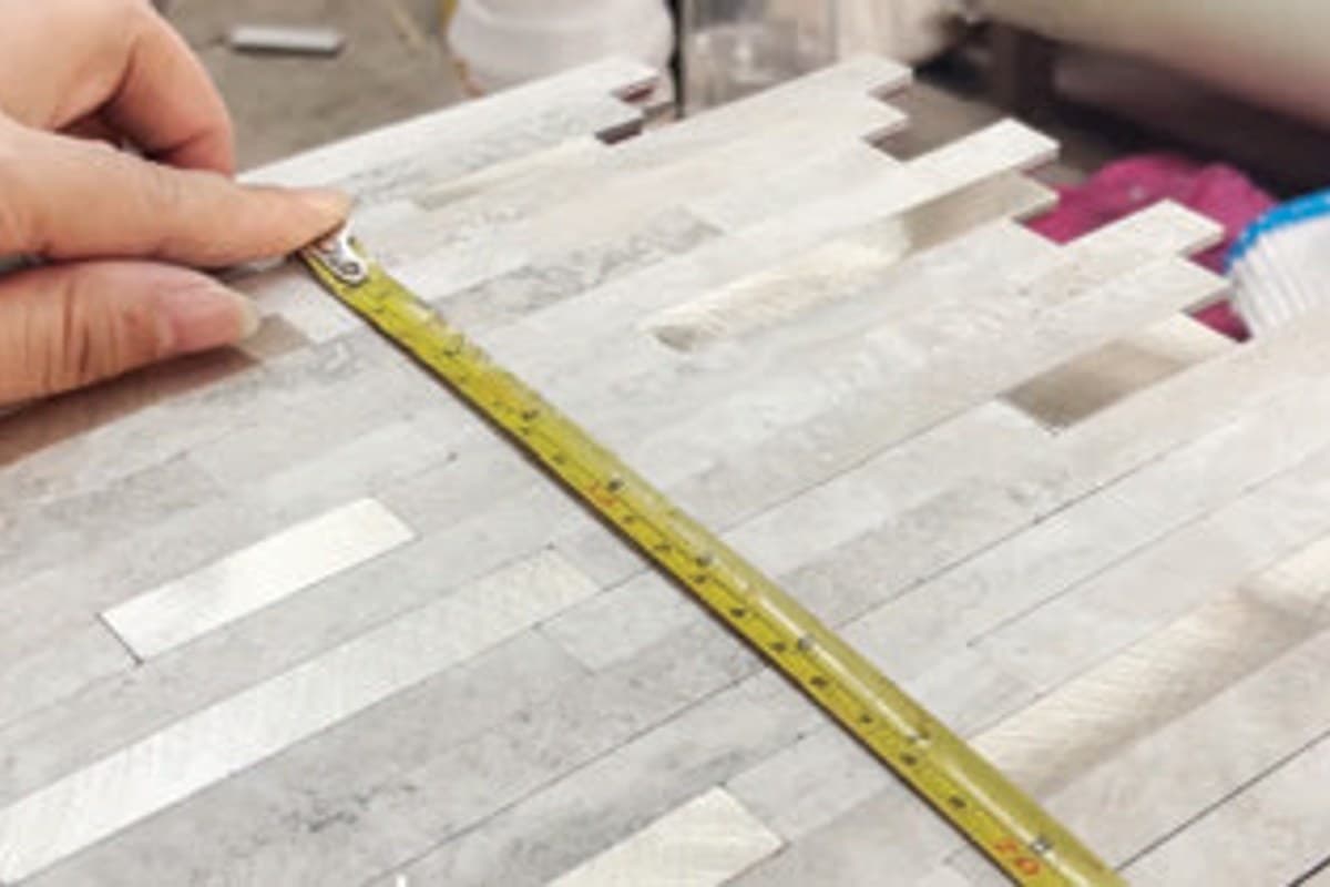 Material sample being measured during a George coordination check